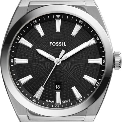 Fossil Everett Reloj de cuarzo de acero inoxidable