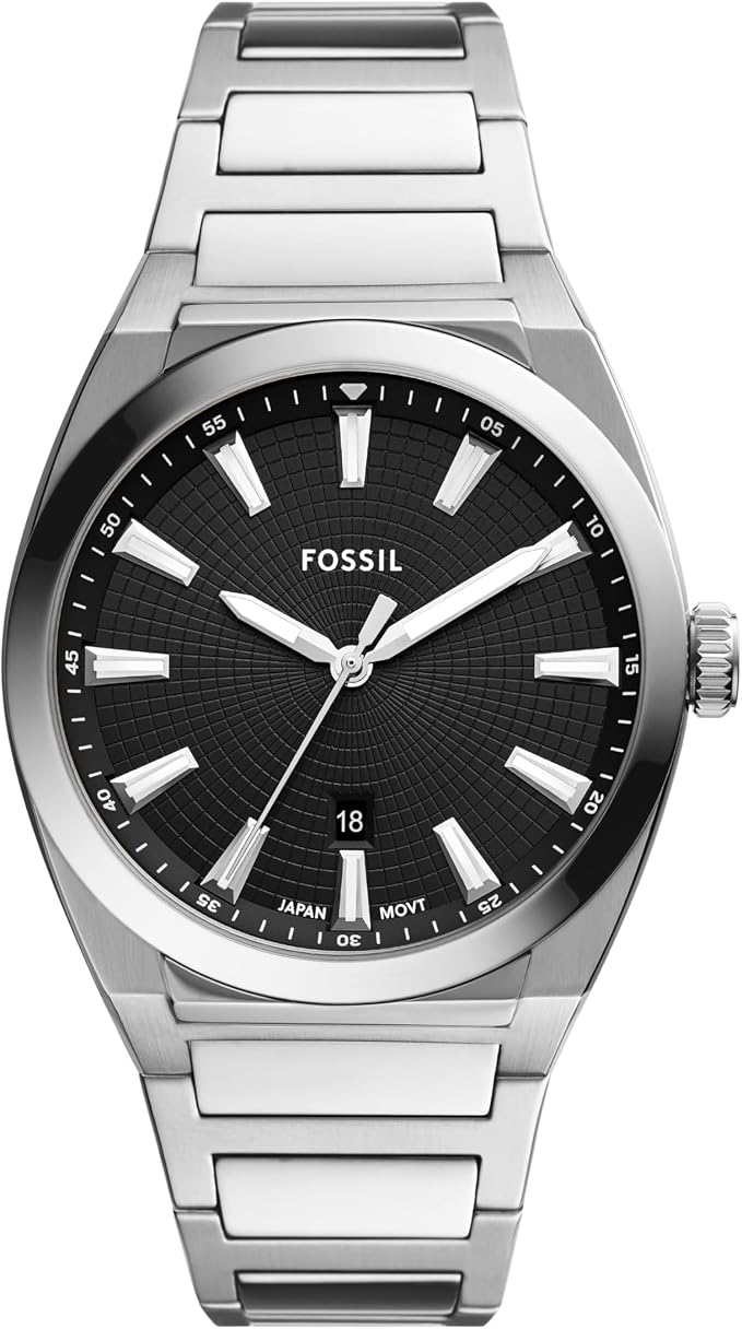 Fossil Everett Reloj de cuarzo de acero inoxidable