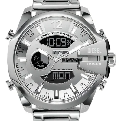 Mega Chief ana-digi stainless steel watch