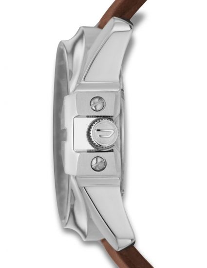 Diesel Mega Chief reloj en cuero marron - Imagen 3