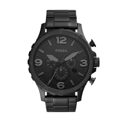 Fossil Nate JR1401 Negro De Acero inoxidable